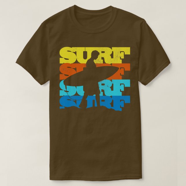 Camiseta Surf Surf Vintage Retro Surfer Sunset (Diseño del anverso)