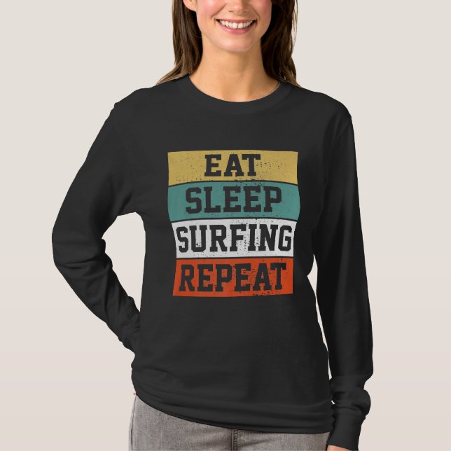 Camiseta Surf Surfing Retro Vintage Gift Premium (Anverso)