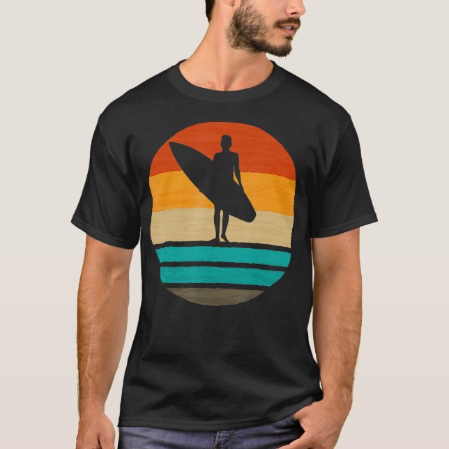 Camiseta Surf Surfing Surfboard Sunset 70's 80s Surfer Summ (Anverso)