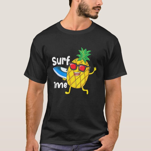 Camiseta Surf Time Pineapple Surfing Aloha Beach Hawaii (Anverso)