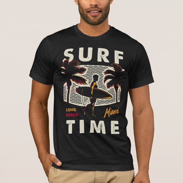Camiseta Surf Time - Tropical Beach Vibes T-Shirt (Anverso)