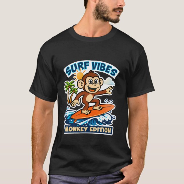 Camiseta Surf vibes - monkey edition (Anverso)