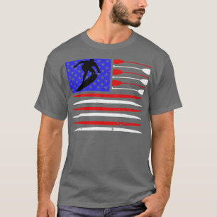 Camiseta Surf Vintage con bandera de los Estados Unidos