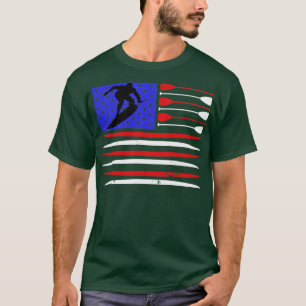 Camiseta Surf Vintage con bandera de los Estados Unidos