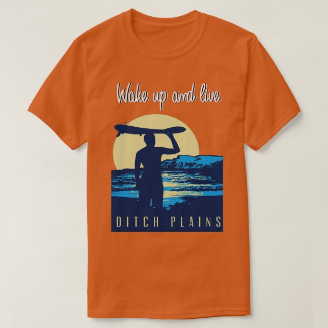 Camiseta Surf Wake up y life DITCH PLAINS (Diseño del anverso)