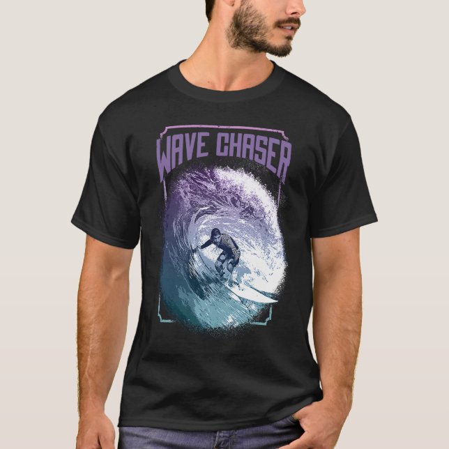 Camiseta Surf Wave Chaser en acción (Anverso)