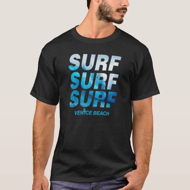 Camiseta Surf Wave Venice Beach Ocean Surfing California Co (Anverso)