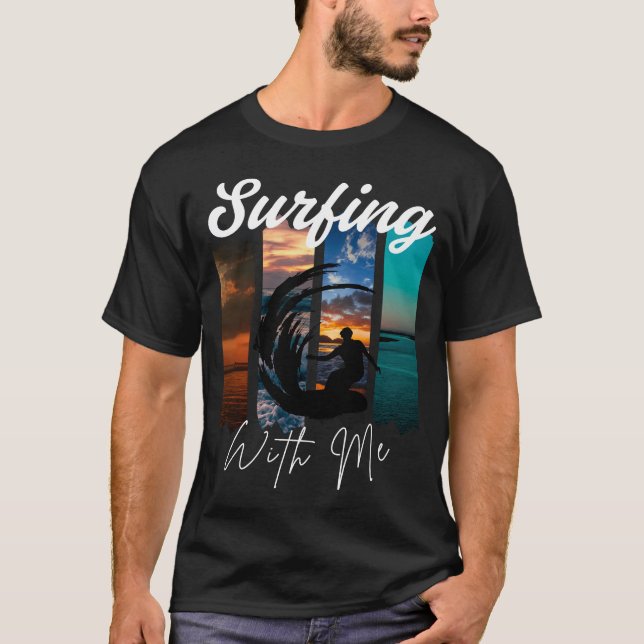 Camiseta Surf With Me – Retro Beach Vibes (Anverso)