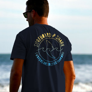 Camiseta Surf Y Tiburón En Verano