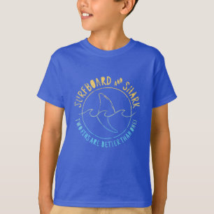 Camiseta Surf Y Tiburón En Verano