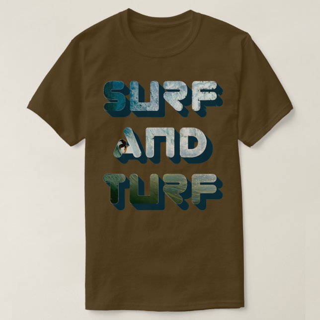 Camiseta Surf y vida en la playa de Turf (Diseño del anverso)