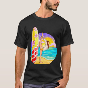 Camiseta Surf Yoga Zen Meditation Cute Surfing For Women Me