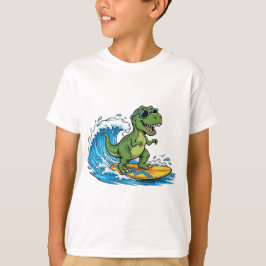 camiseta surfasaurus un dinosaurio surfista
