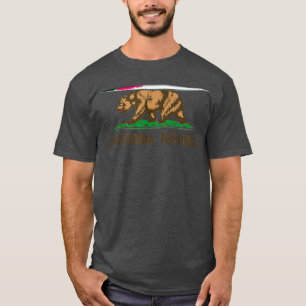 Camiseta Surfboard de oso de bandera de estado de Californi