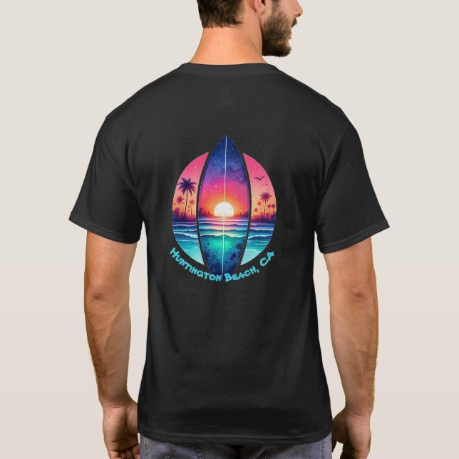 Camiseta Surfboard en el atardecer (Reverso)