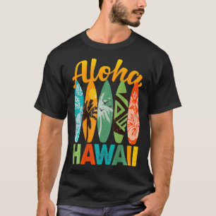 Camiseta Surfboard hawaiano Aloha Hawaii Diseño en B