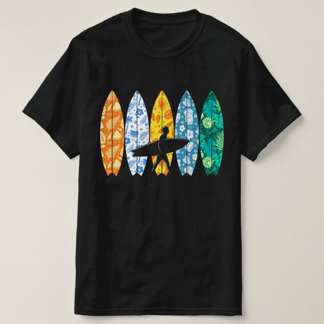 Camiseta Surfboard Hawaii Wave Surfing Surfboard Lover Be (Diseño del anverso)