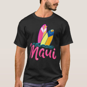 Camiseta Surfboard Maui Surfing Surfer Beach Vacaciones Vie