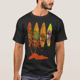 Camiseta Surfboard Palm Trees Verano Vacay Surfer Water Spo