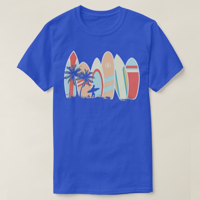 Camiseta Surfboard Retro Vintage Surfboard Wave S (Diseño del anverso)