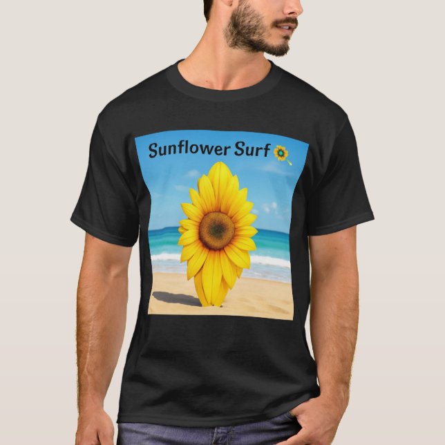 Camiseta Surfboard Sunflower Ocean Vibes 🌻 🏄 ‍ ♀️ (Anverso)