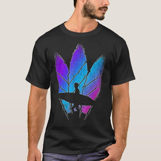 Camiseta Surfboard Synthwave Surfboard Vaporwave S (Anverso)