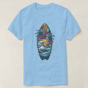 Camiseta Surfboard tropical
