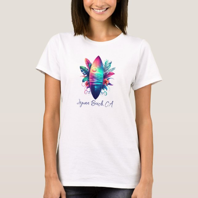 Camiseta Surfboard Tropical Beach- (Anverso)