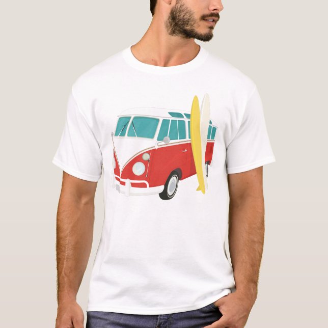Camiseta Surfboard y Combi Van Men's Tee (Anverso)