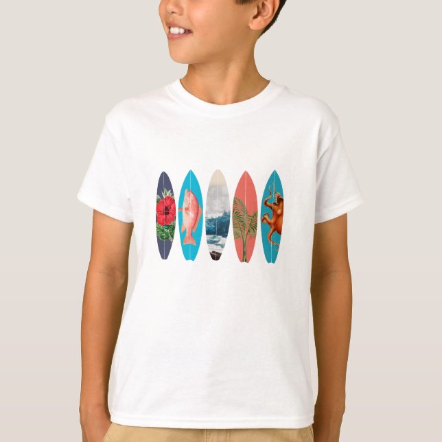 Camiseta Surfboards coloridas (Anverso)