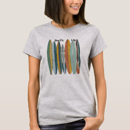 Camiseta Surfboards In A Row Women And Teens Surf's Up