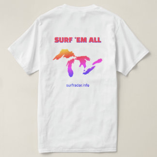 Camiseta Surféalos todos. Surfeando los Grandes Lagos