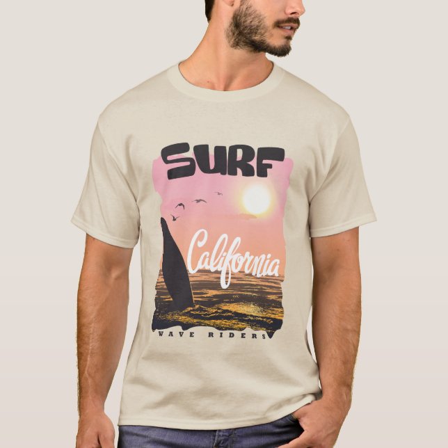 Camiseta Surfear en California y Hawái - Playa impresionant (Anverso)