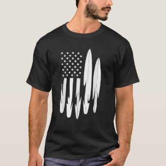 Camiseta Surfer American Flag Surfboard 4 de julio