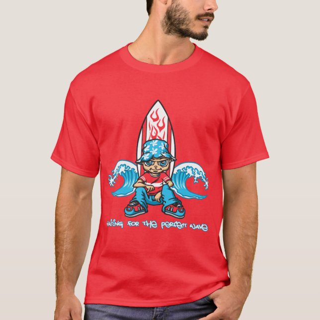 Camiseta Surfer and board (Anverso)