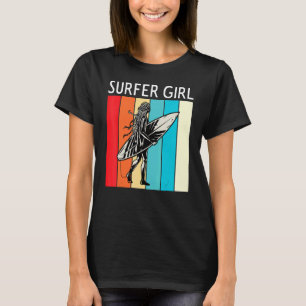Camiseta Surfer Chica Retro Surfing Aloha Hawaiian Wave Sum