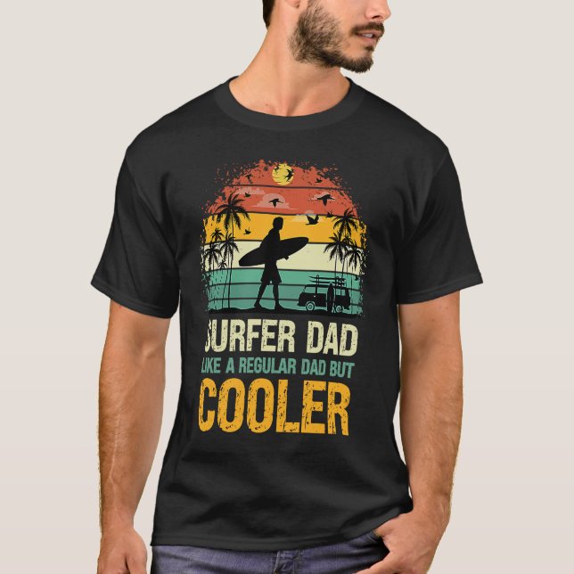 Camiseta Surfer Dad Like a Regular Dad but Cooler  Great Fa (Anverso)