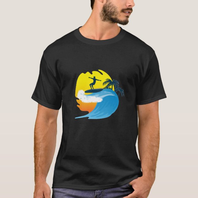 Camiseta Surfer de atardecer (Anverso)