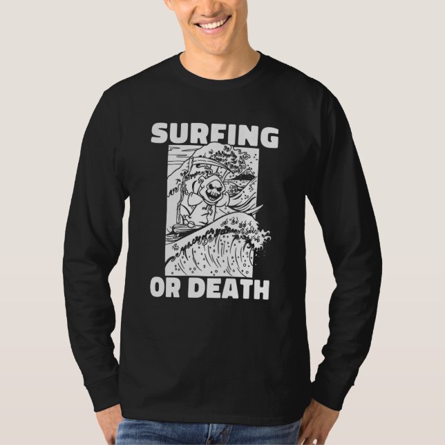 Camiseta Surfer Death Waves  Surfboard Surfrider Surfing 4t (Anverso)