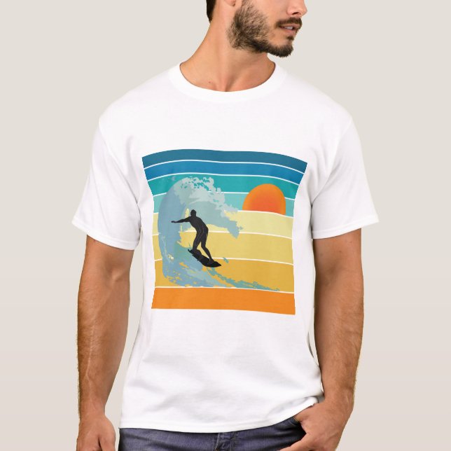 Camiseta Surfer Dude Vintage Sunset (Anverso)