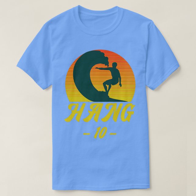 Camiseta Surfer Hang 10 Surf Design (Diseño del anverso)