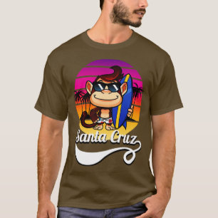 Camiseta Surfer Monkey California Retro Sun