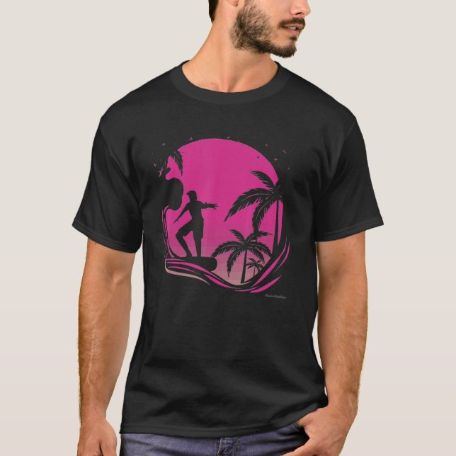 Camiseta Surfer Ocean Modern Tropical Palm Trees (Anverso)