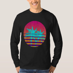 Camiseta Surfer Palm Trees Verano Surfboarding Vaporwave Su