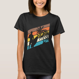 Camiseta Surfer Retro Ocean Surfer Sunset Surfboard Waves P