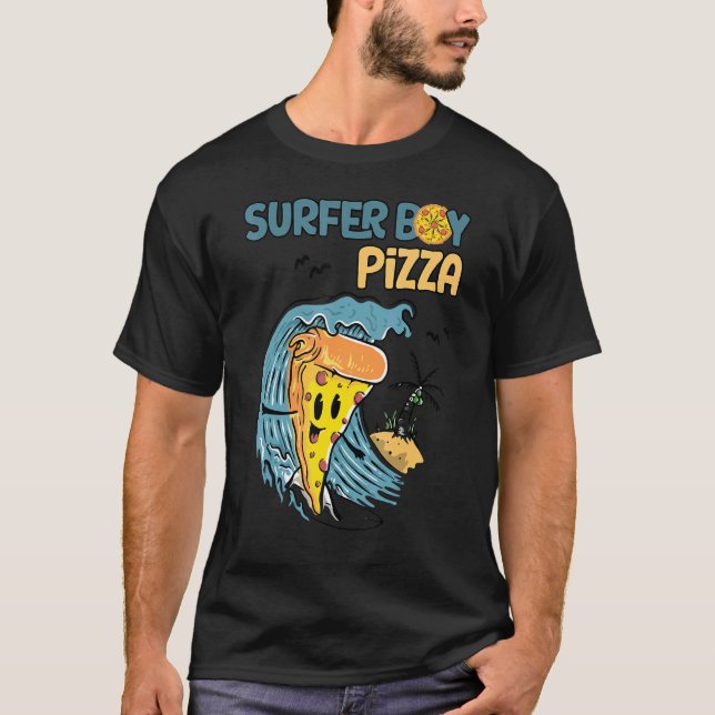 Camiseta Surfer Retro Pizza Boy (Anverso)