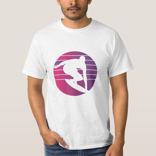 Camiseta Surfer Retro Surfing Sunset (Anverso)