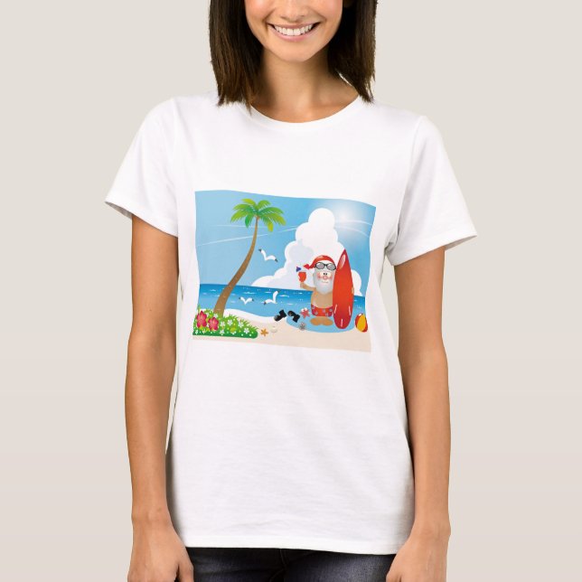 Camiseta surfer santa claus (Anverso)