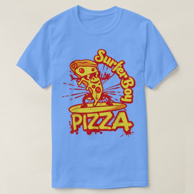Camiseta Surfer Shirt Retro Pizza Boy 30855340 (Diseño del anverso)