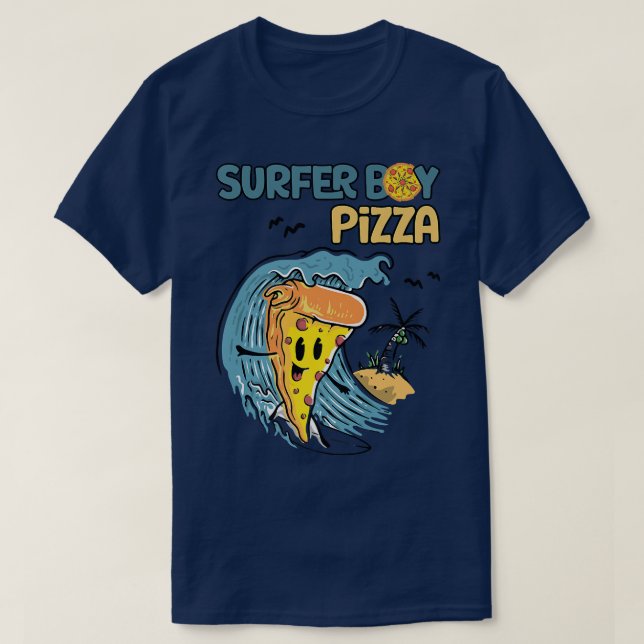 Camiseta Surfer Shirt Retro Pizza Boy Premium 30825344 (Diseño del anverso)